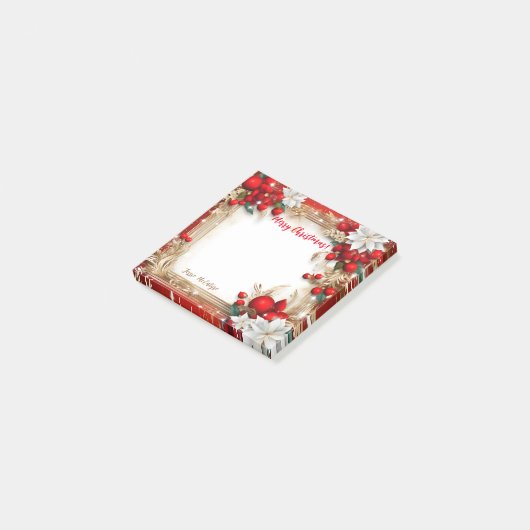 Vrolijk kerstfeest post-it® notes (Schuin)