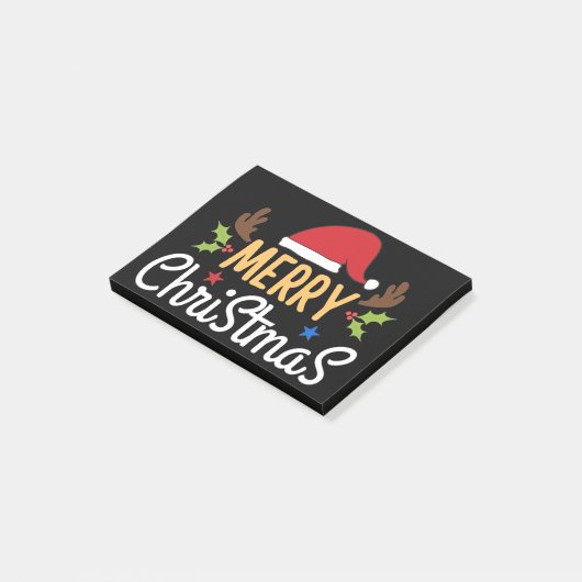 Vrolijk kerstfeest post-it® notes (Schuin)