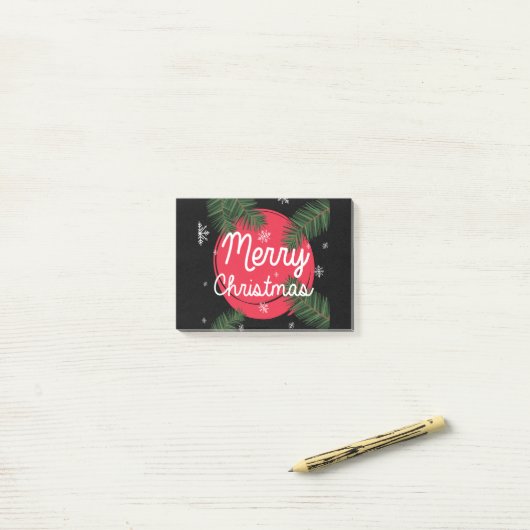 Vrolijk kerstfeest post-it® notes (Op bureau)