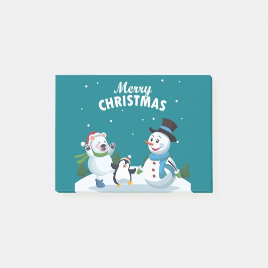 Vrolijk kerstfeest post-it® notes (Voorkant)