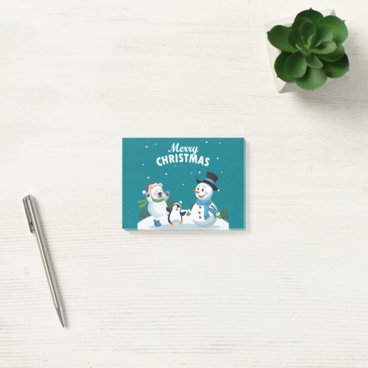 Vrolijk kerstfeest post-it® notes (Kantoor)