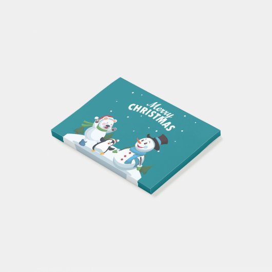 Vrolijk kerstfeest post-it® notes (Schuin)