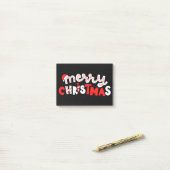 Vrolijk kerstfeest post-it® notes (Op bureau)