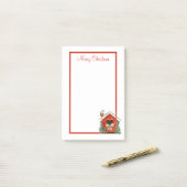 Vrolijk kerstfeest post-it® notes (Op bureau)