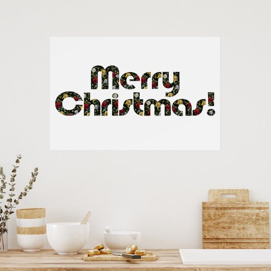 Vrolijk kerstfeest poster (Keuken)