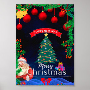 Vrolijk kerstfeest poster