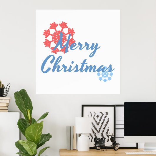 Vrolijk kerstfeest poster (Thuiskantoor)