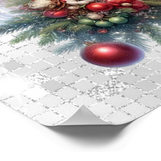 Vrolijk kerstfeest Poster (Hoek)