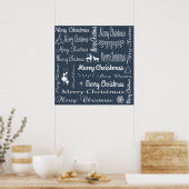 Vrolijk kerstfeest poster (Keuken)