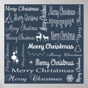 Vrolijk kerstfeest poster