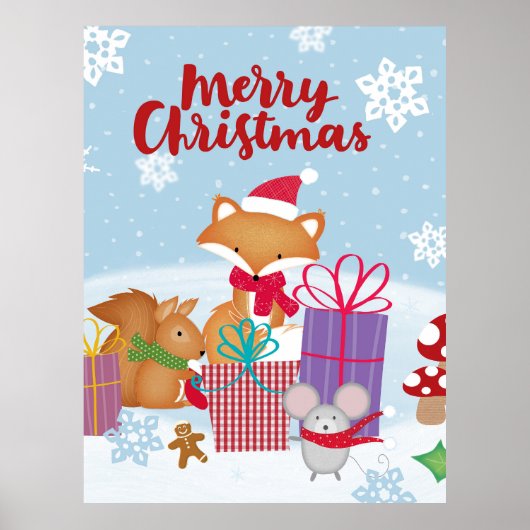 Vrolijk kerstfeest poster (Voorkant)