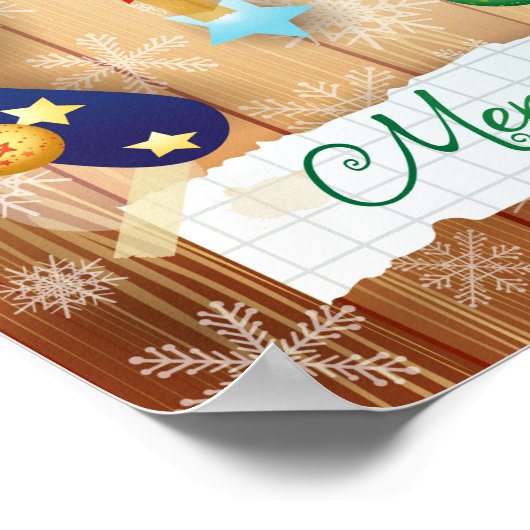 Vrolijk kerstfeest poster (Hoek)