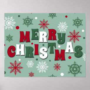 Vrolijk kerstfeest poster