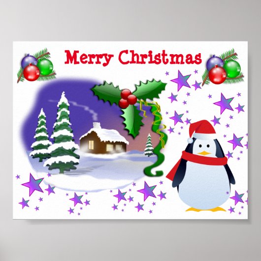 Vrolijk kerstfeest poster (Voorkant)