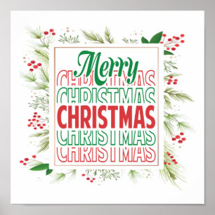 Vrolijk kerstfeest poster