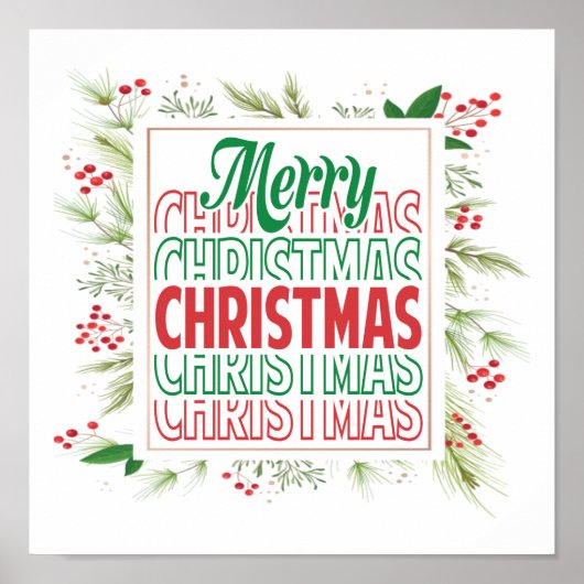 Vrolijk kerstfeest poster (Voorkant)