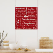 Vrolijk kerstfeest poster (Keuken)