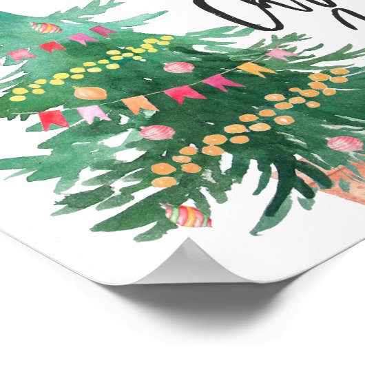 Vrolijk kerstfeest, Poster kerstboom (Hoek)