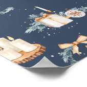 Vrolijk Kerstfeest Poster met Waterverf Gold Bow (Hoek)