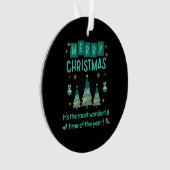 Vrolijk kerstfeest - prachtige tijd van het jaar ornament (voorkant)