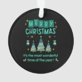 Vrolijk kerstfeest - prachtige tijd van het jaar ornament (achterkant)