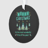 Vrolijk kerstfeest - prachtige tijd van het jaar ornament (voorkant)