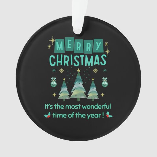 Vrolijk kerstfeest - prachtige tijd van het jaar ornament (voorkant)