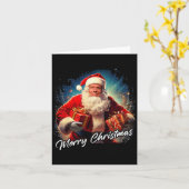 Vrolijk Kerstfeest - President Trump Santa Funny G Kaart (Gele Bloem)