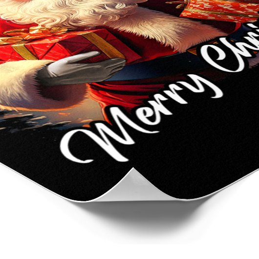 Vrolijk Kerstfeest - President Trump Santa Funny G Poster (Hoek)