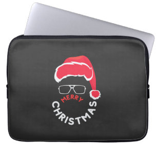 Vrolijk kerstfeest, prettige en heldere laptophoes laptop sleeve