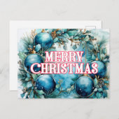 Vrolijk kerstfeest | PRETTIGE FEESTDAGEN Briefkaart (Voorkant / Achterkant)