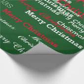 Vrolijk kerstfeest/Prettige feestdagen Cadeaupapier (Hoek)