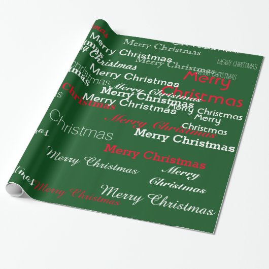Vrolijk kerstfeest/Prettige feestdagen Cadeaupapier (Uitgerold)