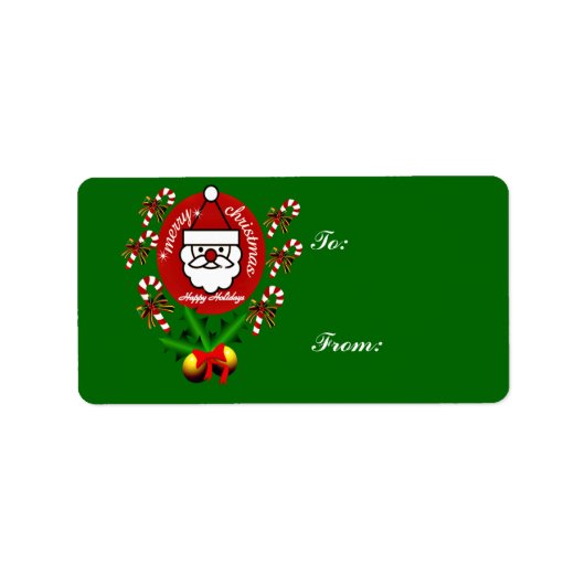 Vrolijk kerstfeest,Prettige feestdagen_Etiket Etiket (Voorkant)