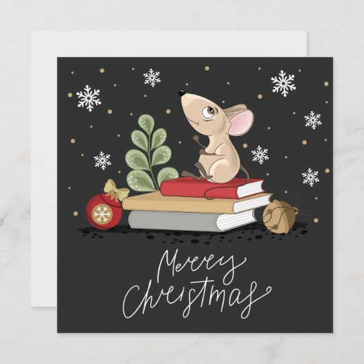 Vrolijk kerstfeest/Prettige feestdagen Feestdagenkaart (Voorkant / Achterkant)