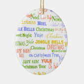 Vrolijk kerstfeest Prettige feestdagen Gezegden en Keramisch Ornament (Rechts)