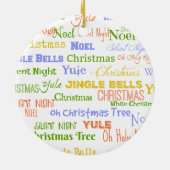 Vrolijk kerstfeest Prettige feestdagen Gezegden en Keramisch Ornament (Achterkant)