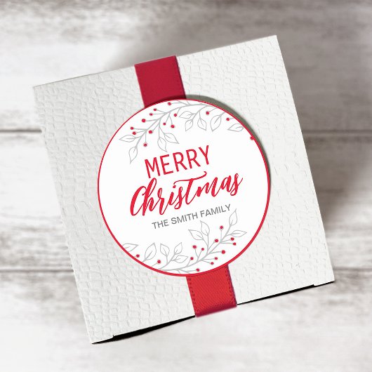 Vrolijk kerstfeest/Prettige feestdagen Gift Sticke Ronde Sticker