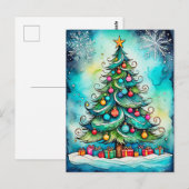 vrolijk kerstfeest prettige feestdagen | iedereen briefkaart (Voorkant / Achterkant)