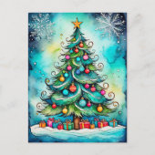 vrolijk kerstfeest prettige feestdagen | iedereen briefkaart (Voorkant)