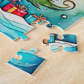 vrolijk kerstfeest prettige feestdagen | iedereen legpuzzel (Zijkant)