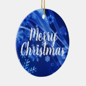 Vrolijk kerstfeest Prettige feestdagen kerstversie Keramisch Ornament (Rechts)