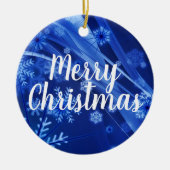 Vrolijk kerstfeest Prettige feestdagen kerstversie Keramisch Ornament (Voorkant)