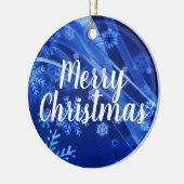 Vrolijk kerstfeest Prettige feestdagen kerstversie Keramisch Ornament (Links)