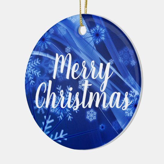 Vrolijk kerstfeest Prettige feestdagen kerstversie Keramisch Ornament (Links)