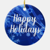 Vrolijk kerstfeest Prettige feestdagen kerstversie Keramisch Ornament (Achterkant)