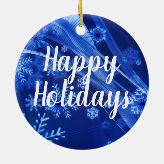 Vrolijk kerstfeest Prettige feestdagen kerstversie Keramisch Ornament (Achterkant)