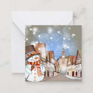 Vrolijk kerstfeest/Prettige feestdagen Notitiekaartje