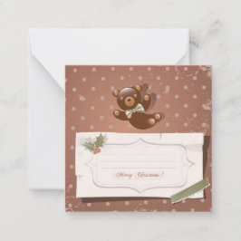 Vrolijk kerstfeest/Prettige feestdagen Notitiekaartje