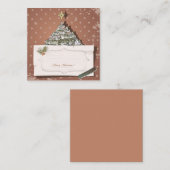 Vrolijk kerstfeest/Prettige feestdagen Notitiekaartje (Voorkant / Achterkant)